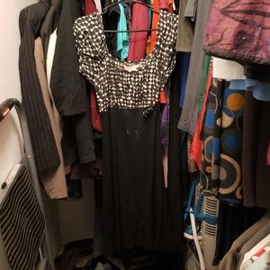 Two part dress black and white